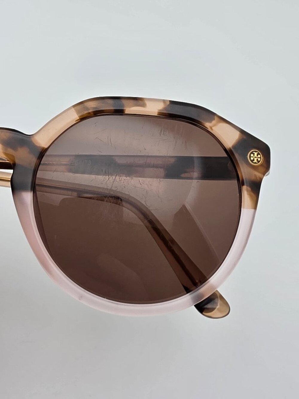 Tory Burch TY7130 1754/73 Blush Tortoise Pink Frame Brown Lens Sunglasses 52mm - Picture 11 of 16